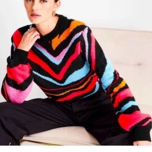 Future Collective Kahlana Barfield Colorful Chevron Women's Sweater